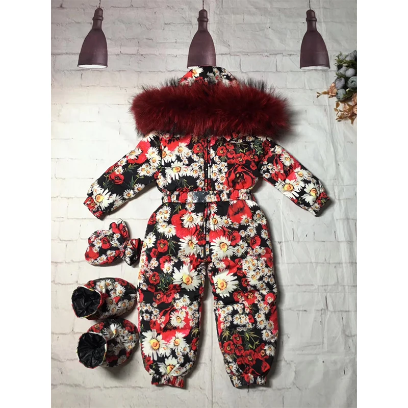 

Baby Girl Romper Down Jacket Hooded Warm Winter Infant Coat Outerwear Jumpsuit For Newborns High Quality Rompers Clothing 0 -4T