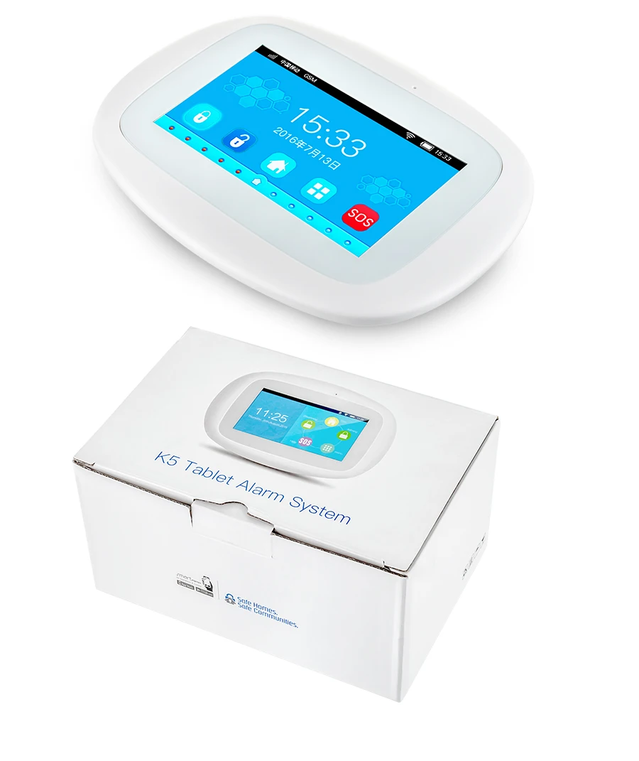Беспроводная охранная сигнализация KERUI TFT цветной экран 4 3 дюйма Wi Fi + GSM датчик
