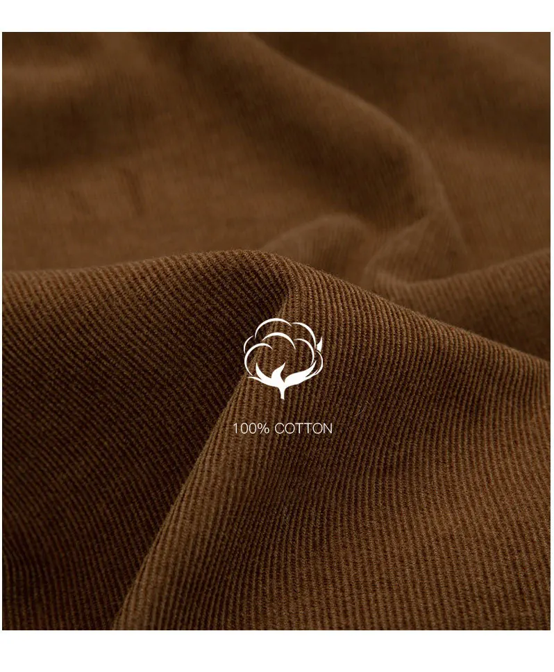 Casual Men's Standard-fit Long-Sleeve Corduroy Shirt Cotton Classic Button-Down Silhouette Embroidered Mens Dress Shirts 6001 (2)