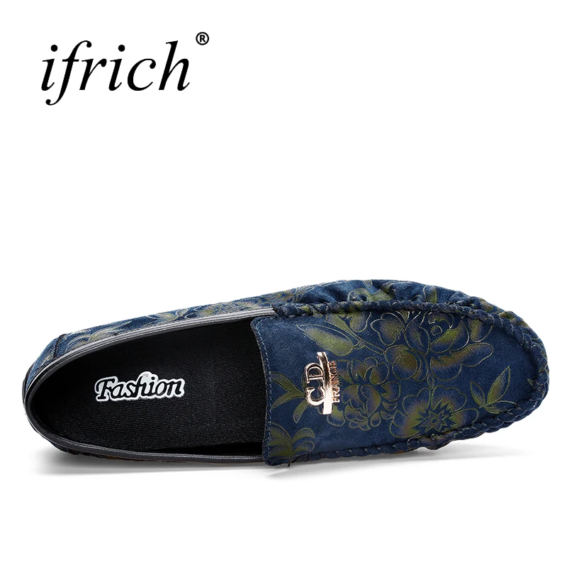 Ifrich/сезон весна-лето; Мужская обувь; Повседневная Роскошная удобная кожаная мужская обувь; Лоферы без шнуровки; мужская повседневная обувь; недорогая обувь
