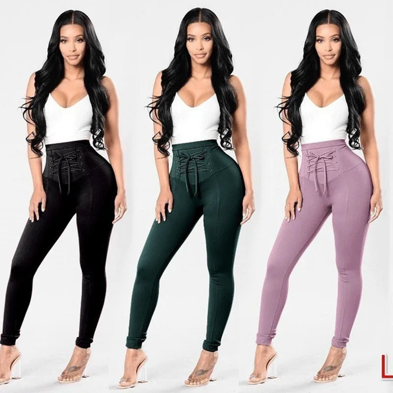Fashion Women High Waist Slim Skinny Leggings Stretchy