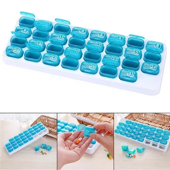 

31-Day Pill Storage Organizer Monthly Medication Dispenser Case for Travelling WS99