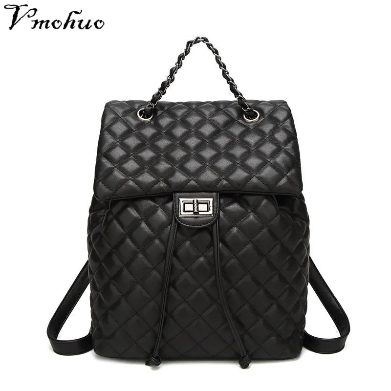 

VMOHUO Luxury Brand Designer Women Leather Backpack Casual Backpack Bag For Teenager School Travel Back Pack Mochila Escolar