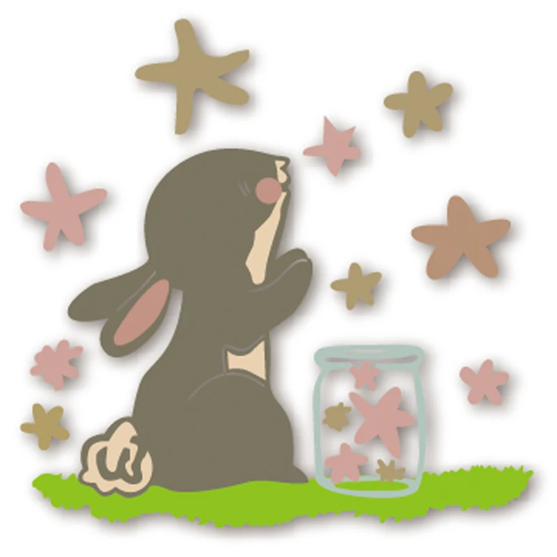 

Estel Bunny Best Wishes Metal Cutting Dies Stencils for Scrapbooking Card Making 2019 New Arrival Etched Embossing Die Cuts