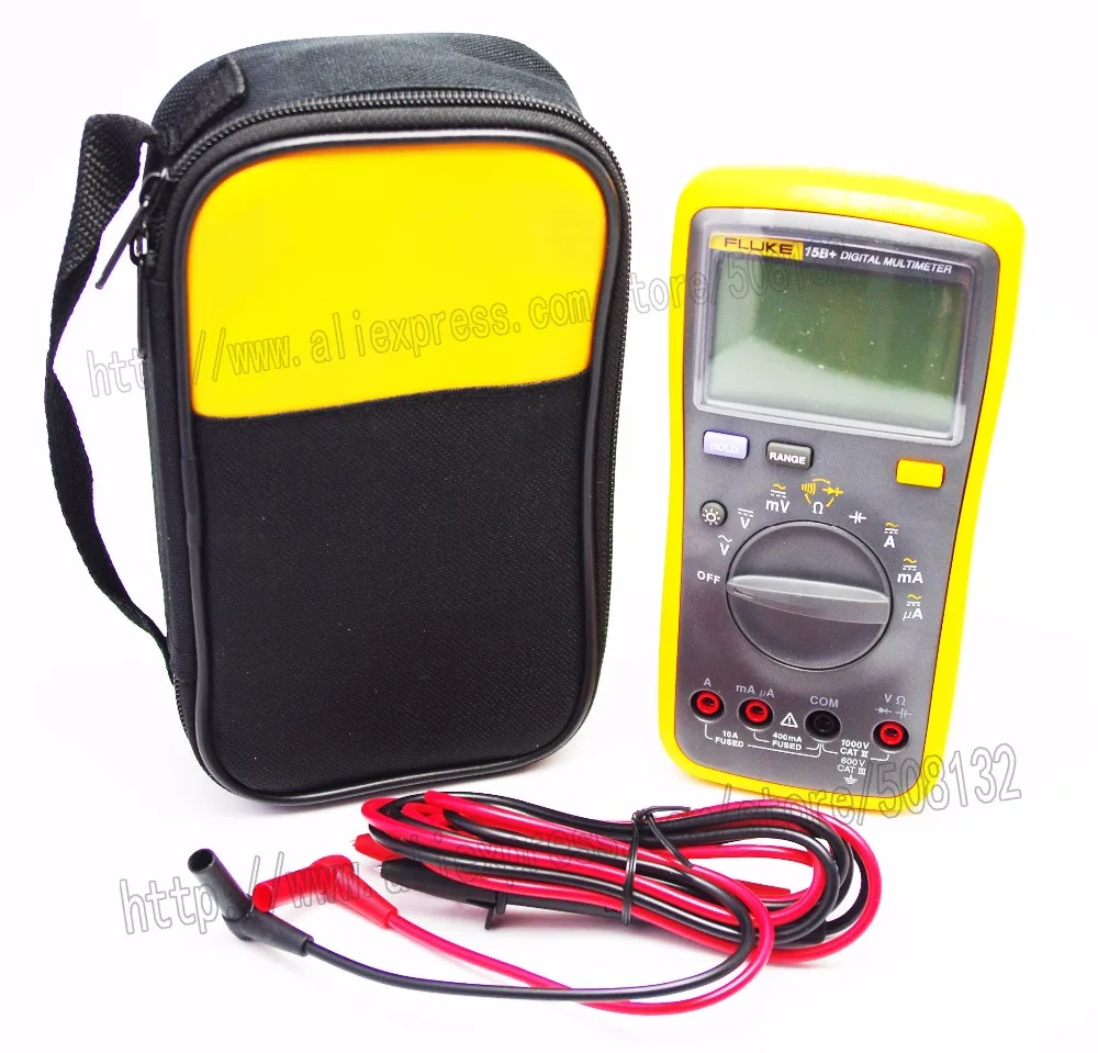 FLUKE 15B+ Digital multimeter Tester DMM with TL75 test leads + Soft