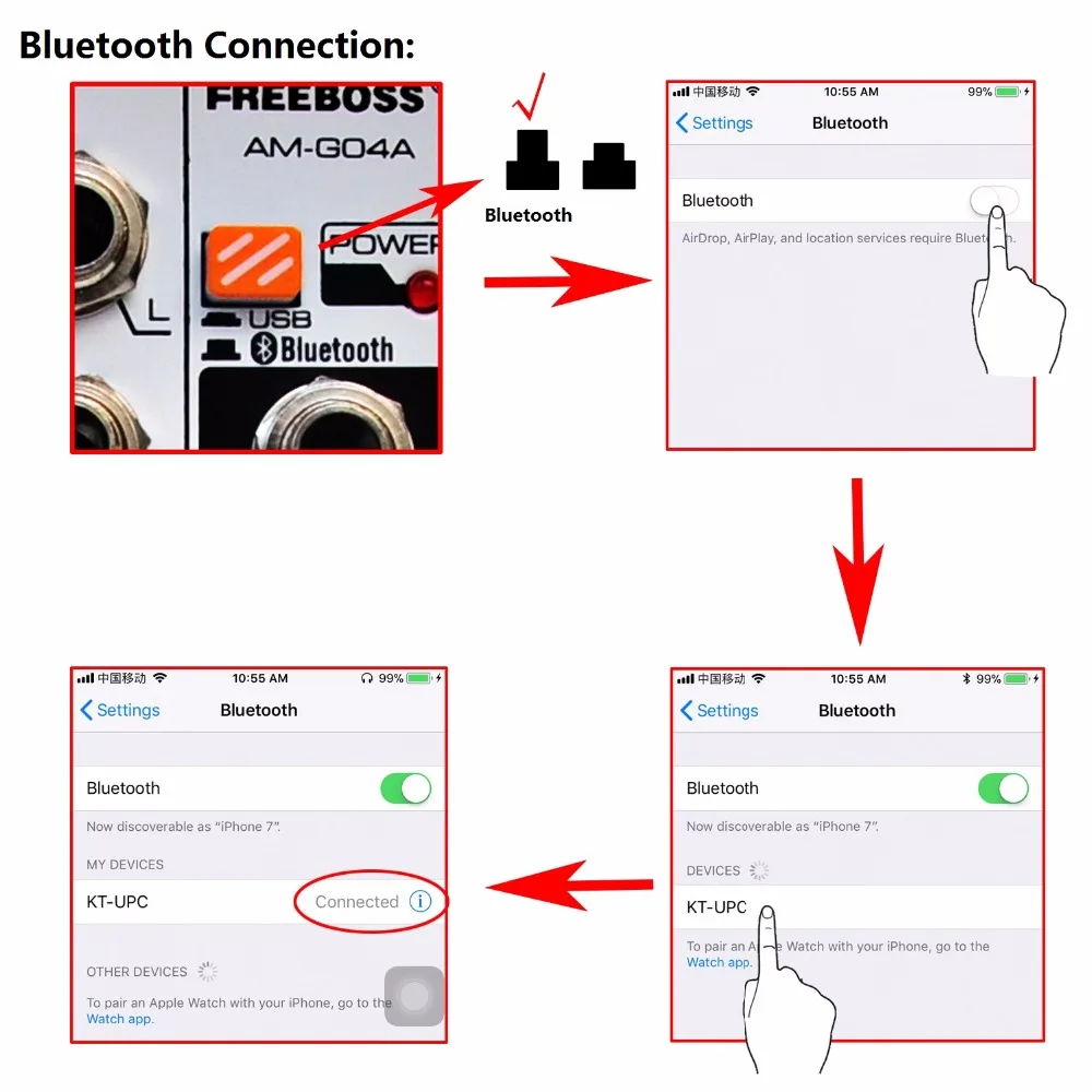 AM G04A Bluetooth записи Многоцелевой 4 Каналы Вход Mic линия вставки стерео USB
