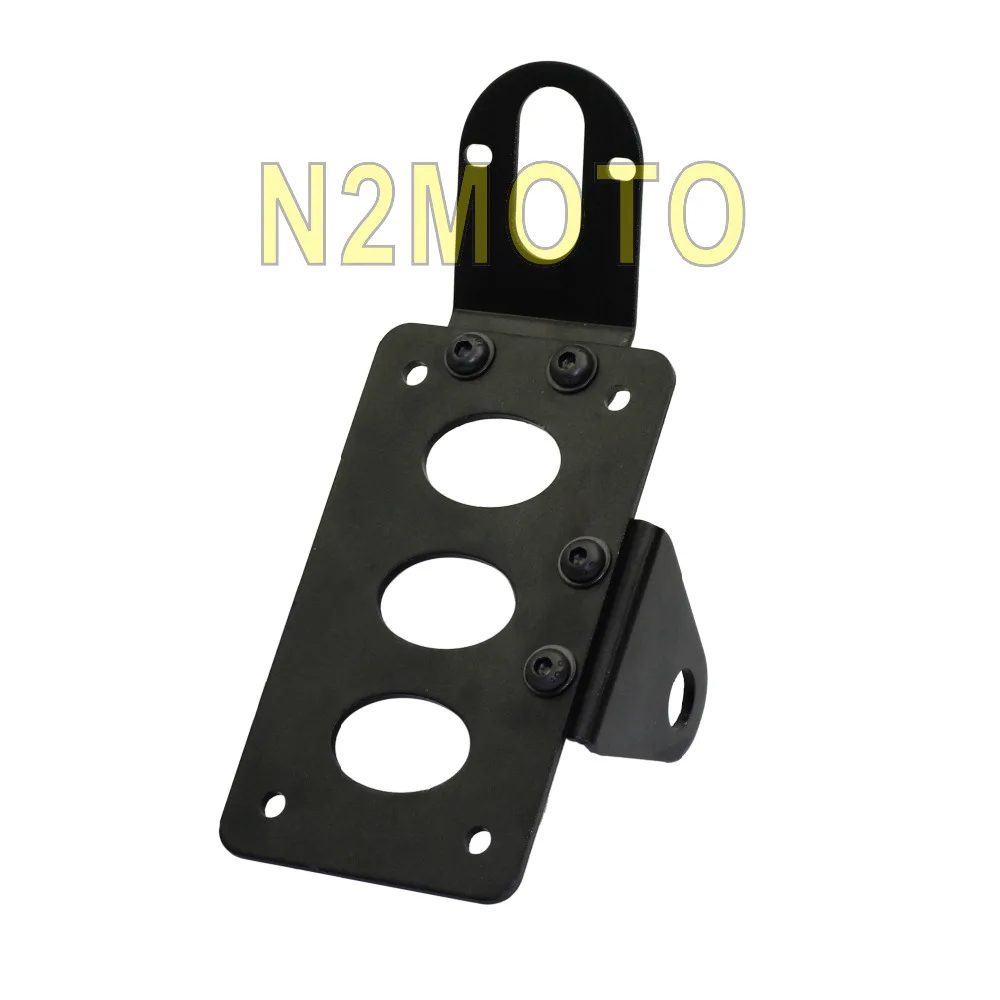 

Motorcycle Retro Custom Side Mount License Plate Bracket 3/4" Alex Mount for Cruiser Bobber Chopper Cafe Racer Metric Bike