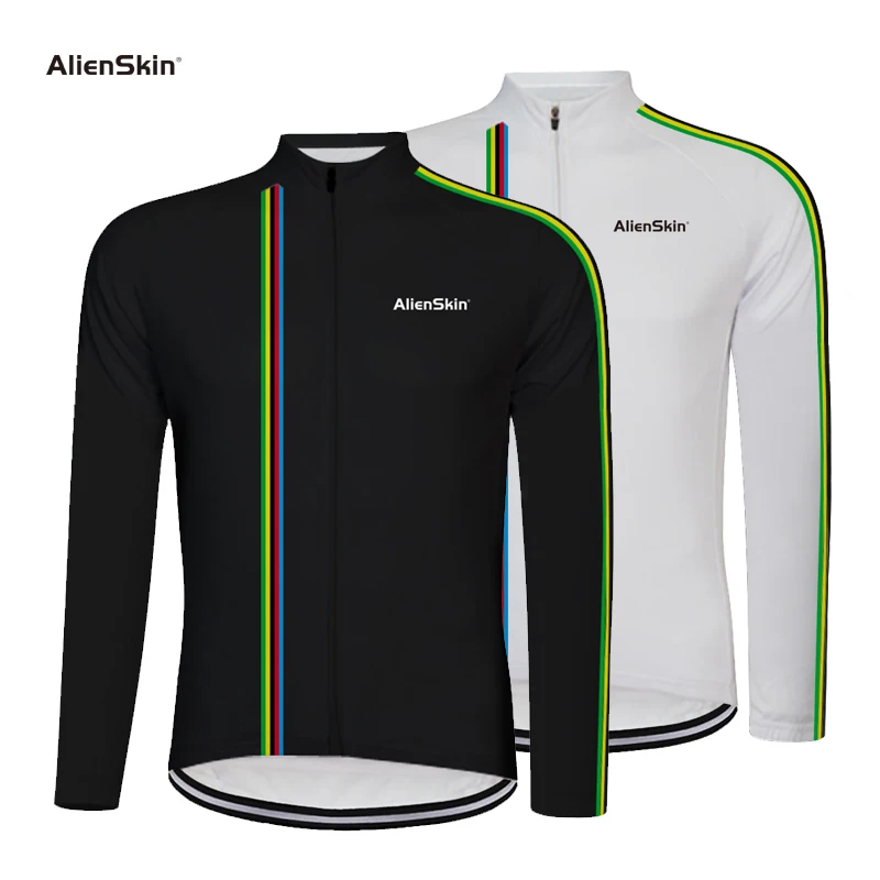 Alienskin черный и белый цвета с длинным рукавом Pro Велоспорт одежда из Джерси для горного велоспорта Road костюмы Велосипедный спорт Maillot Ciclismo Спортивная одежда велосипед рубашки для мальчиков 6576