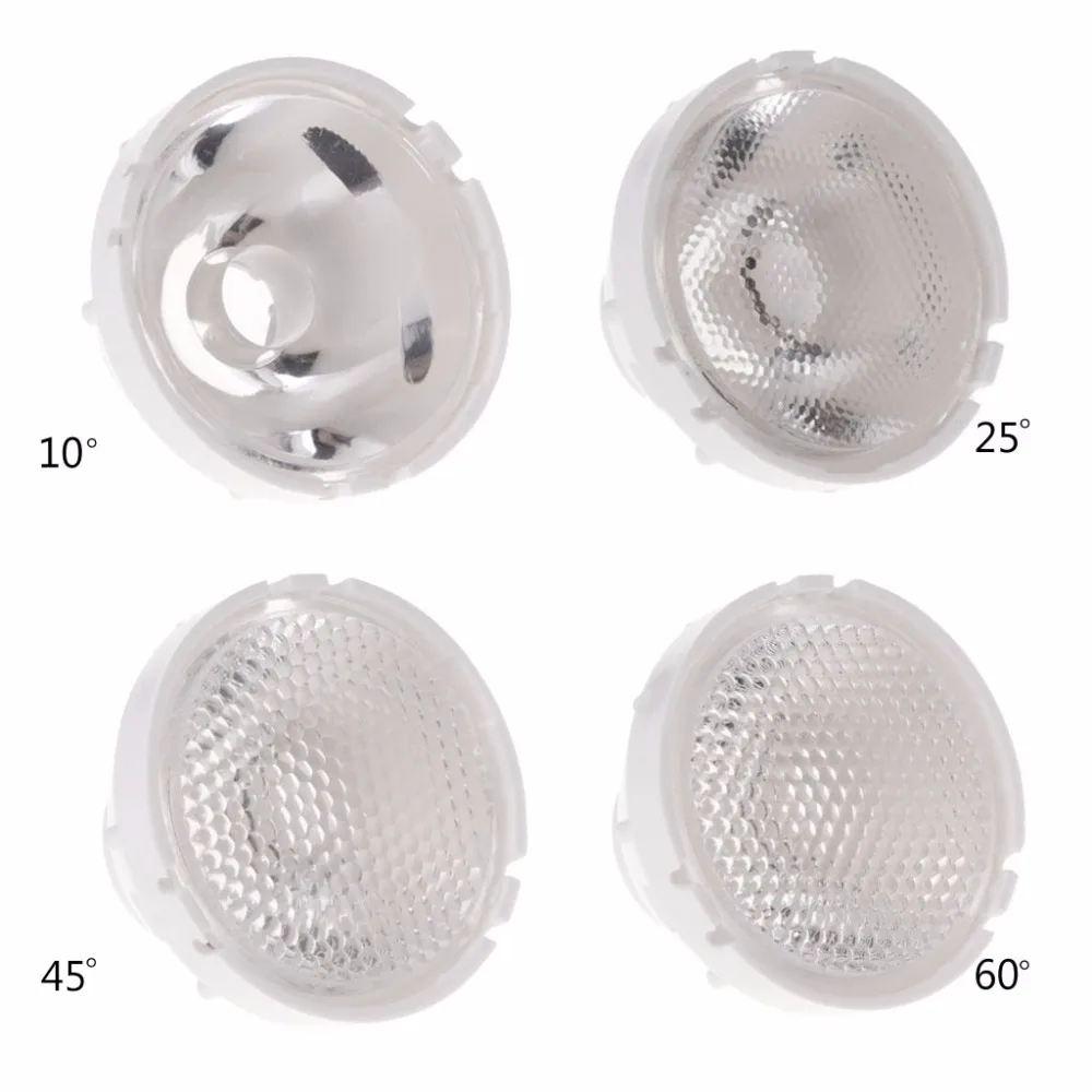 

21MM High-power LED Lens Reflector Collimator 10/25/45/60 Degree Lens Reflector JUL28 dropship