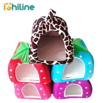 

Cute Strawberry Dog Nest Foldable Dog Kennel Dog Bed For Dogs Cats Animals Pet House Cat Bed Cat house Dog house
