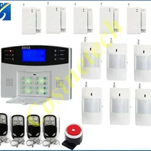 Классический стиль Умный дом Охранная сигнализация sysem+ 5 датчик двери+ 6 PIR датчик, Многоязычная для выбора gsm сигнализация
