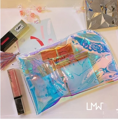 

Princess sweet lolita bag cartoon fresh laser transparent storage jelly bag portable originality cosmetic bag BAG166