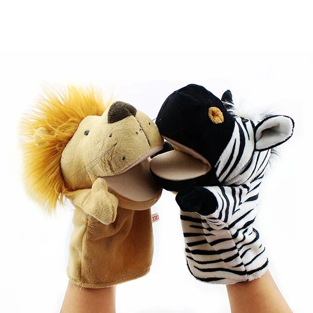 Soft Plush Hand Puppet Baby Toy Lion Puppets Tiger Puppet