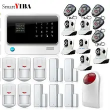 SmartYIBA SMS Call App Alert Android IOS Control Security Alarm Wifi Cameras Strobe Siren Burglar Door Open Reminder Alarm