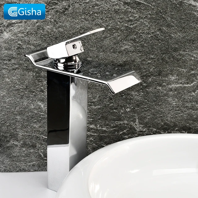 Gisha Chrome Bathroom Basin Faucet Sink Single Hole Gisha Chrome Bathroom Basin Faucet Sink Single Hole Waterfall Toilet Tap Antique Silver