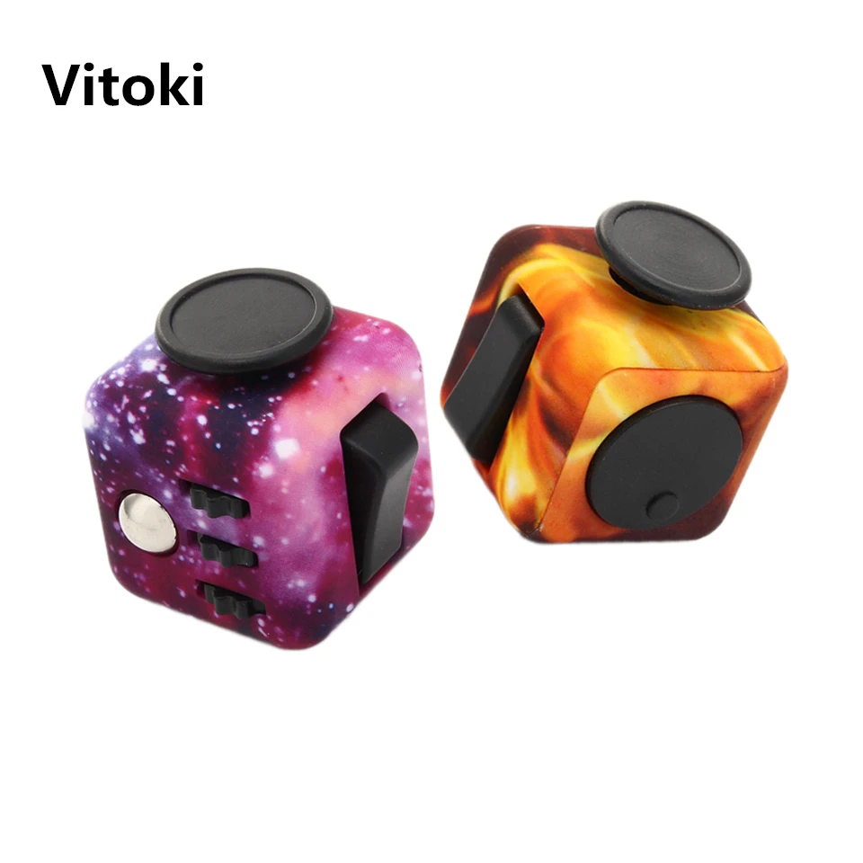 1pc Fidget Cube 3 3cm Spinner Camouflage Grain EDC Desk Finger Antistress Puzzle Magic Cube Squeeze