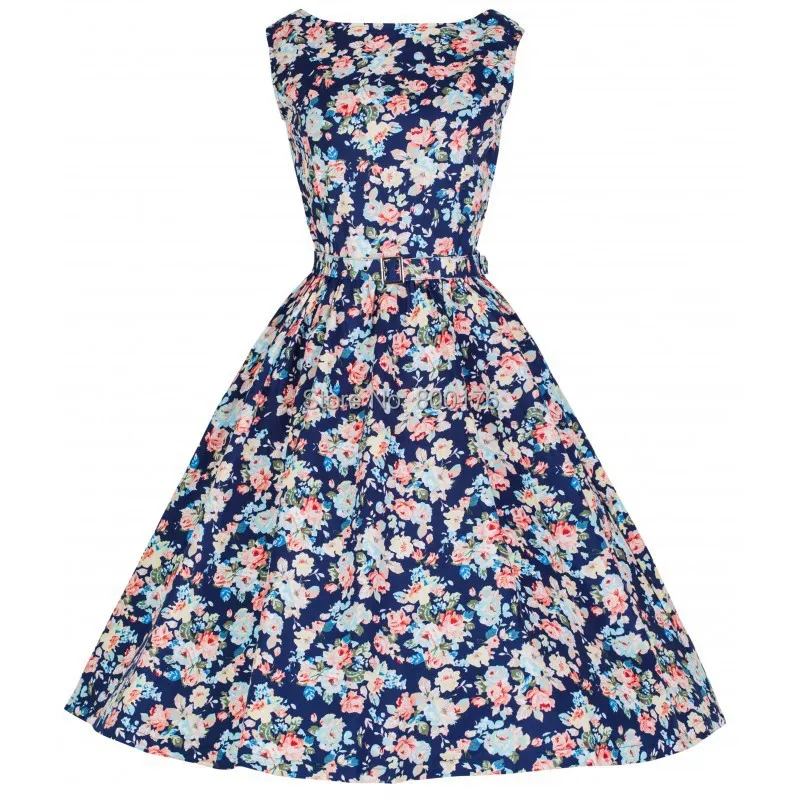 Free shipping 2015 New Arrival Style New Womens Sexy Retro 50s Rockabilly Western Printed Party Swing