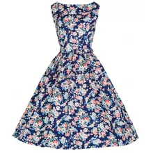 Free shipping 2015 New Arrival Style New Womens Sexy Retro 50s Rockabilly Western Printed Party Swing Dress