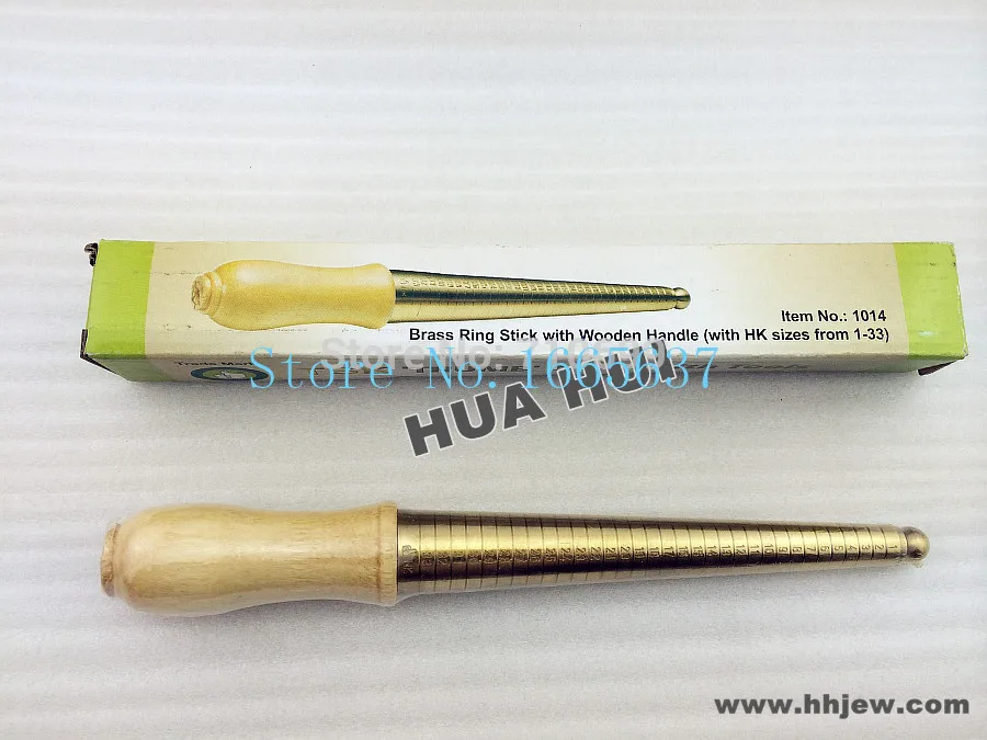 

Free shipping JEWELLERY MAKING TOOL- 10" BRASS RING SIZER STICK Ring Gauge HK SIZE 1-33
