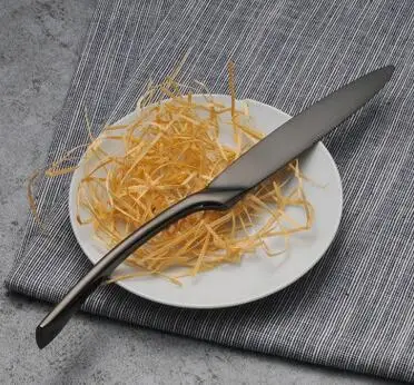 Knife Элегантный романтический классический черный набор столовых приборов из нержавеющей стали Западный набор столовых приборов вилка стейк нож столовая посуда - Цвет: Knife