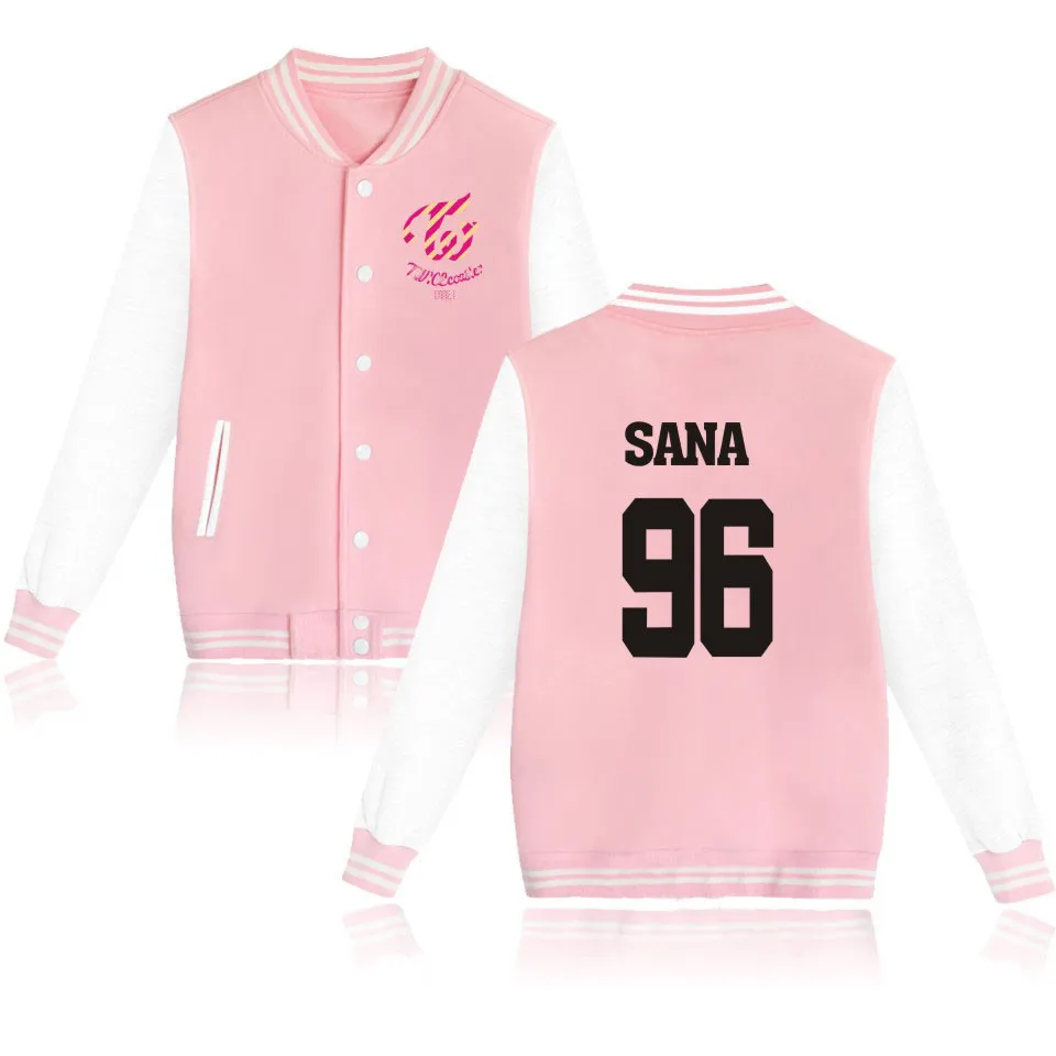 JYP twice Sanskrit Толстовка с принтом MOMO NAYEON SANA женские толстовки модные розовые