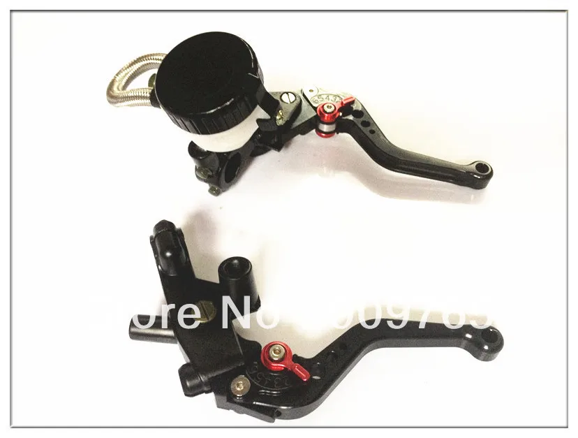 

Pair Black Brake Clutch Master Cylinder Kit Reservoir Levers Universal 7/8'' Handlebar FOR ZX 10R 9R 6R