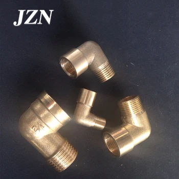 

( 10 PCS ) Copper elbow 1/8" 1/4" 3/8" 1/2" internal and external wire elbow reducer copper pipe gas connector thickened