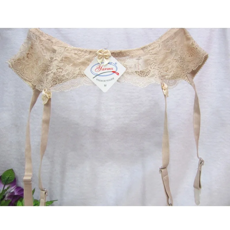 Sexy Woman Garter Suspenders Double Breasted Adjustable Lace Top Thigh-Highs Garter Waist Belt for Stockings Socks Lingerie