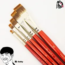 Южная Корея импортированная HwaHong Huahong 961 плоская головка волоконная кисть нейлоновая кисть для волос Акварельная Ручка Акриловая кисть для рисования