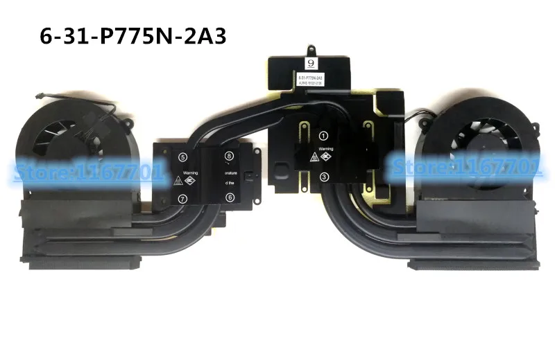 Вентилятор радиатора охлаждения для ноутбука CPU/GPU Clevo P775DM P775DM2 P775DM3 P775TM X711 6 31 P775N 2A2
