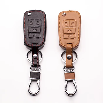 

Leather Remote Key Car Cover For Cruze Chevrolet TRAX Aveo EPICA Captiva Lova Sail Malibu Volt For Opel Keyboard cover Key cases