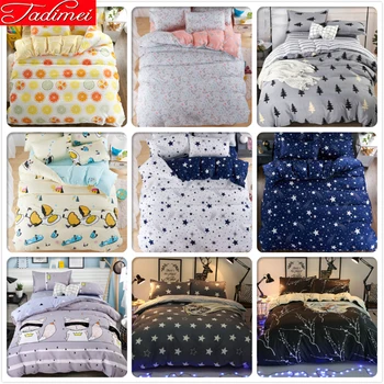 

3/4 pcs Bedding Set Adult Kids Bed Linens Quilt Comforter Duvet Cover Single Full Queen King Size Bedlinen Bedspreads Bedclothes