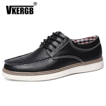 VKERGB Men's British Style Pointed Toe Retro Shoes Lace Up Casual Shoes Breathable Genuine Leather Fashion Mens Leisure Shoes VKERGB Men's British Style Pointed Toe Retro Shoes Lace Up Casual Shoes Breathable Genuine Leather Fashion Mens Leisure Shoes