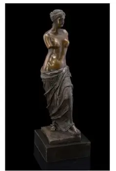 

Venus, the God of Love European Classic Sculpture Crafts Venus de Milo Statue Art Garden Decoration 100% real BRASS