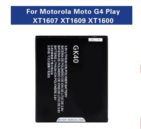 

Top Quality Battery GK40 For Motorola Moto G4 G5 Play for Moto E4 XT1766 XT1607 XT1609 XT1600 XT1672 Akku MOT1609BAT SNN5976A