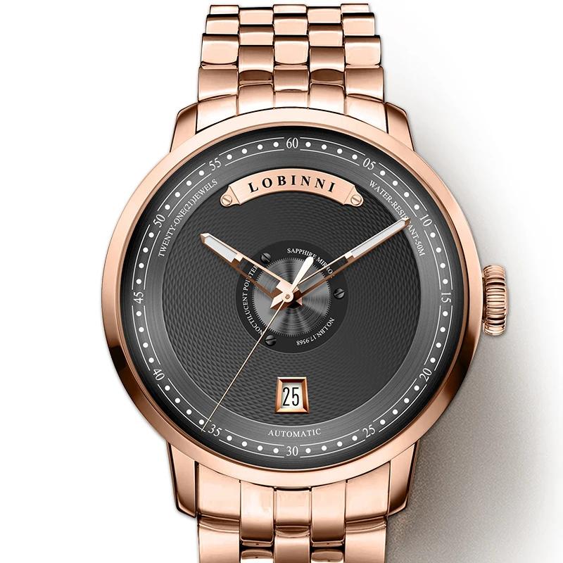 Switzerland LOBINNI Men Watch Luxury Brand Japan MIYOTA Auto Mechanical MOVT Men's Watches Sapphire