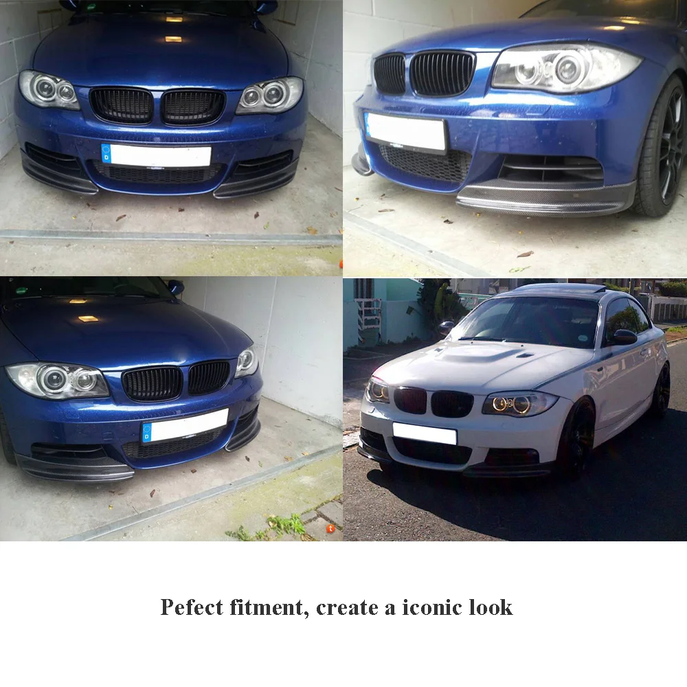 Разветвители переднего бампера, спойлер для BMW E82 E88 Coupe, Трансформер M Sport 2008-2013, спойлер из углеродного волокна, закрылки Cupwings