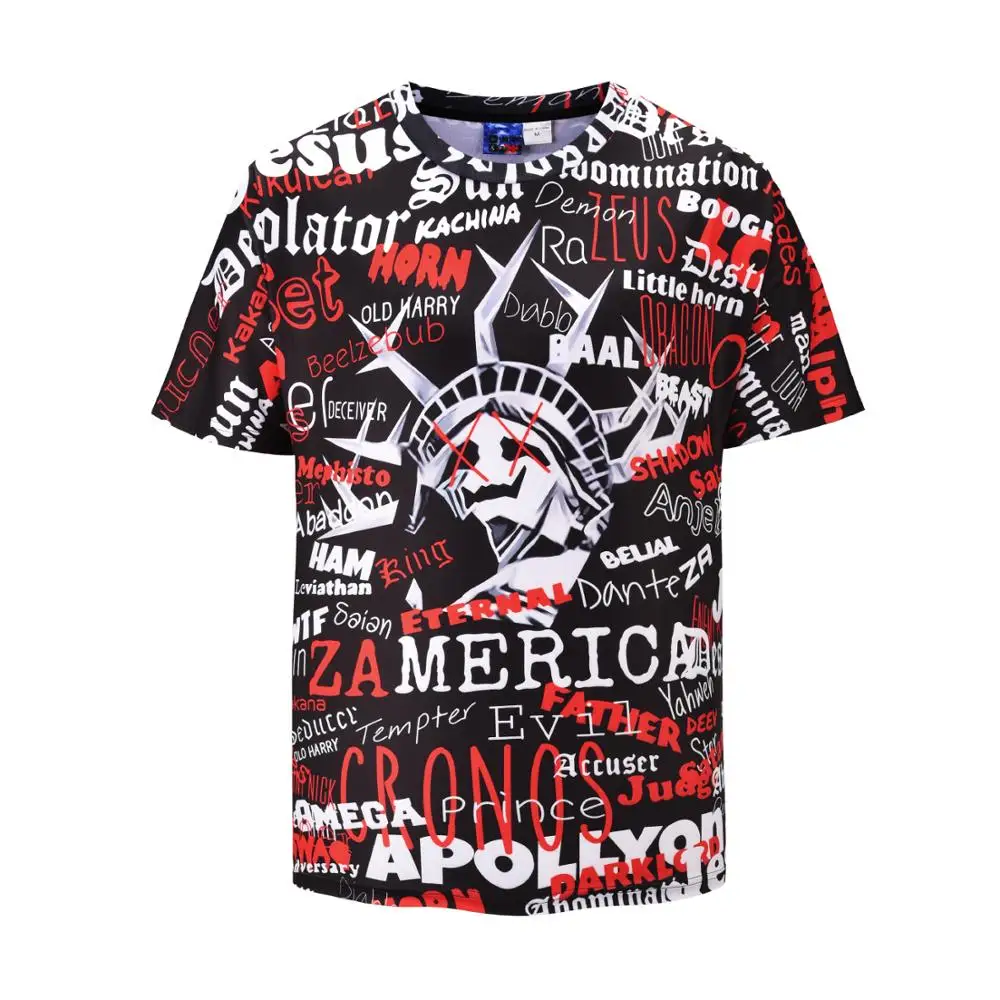 

Ajax Men/womens tops and blouses Letters Print T Shirts Unisex Funny Short Sleeved Tees Tops Men's T-shirt 2019