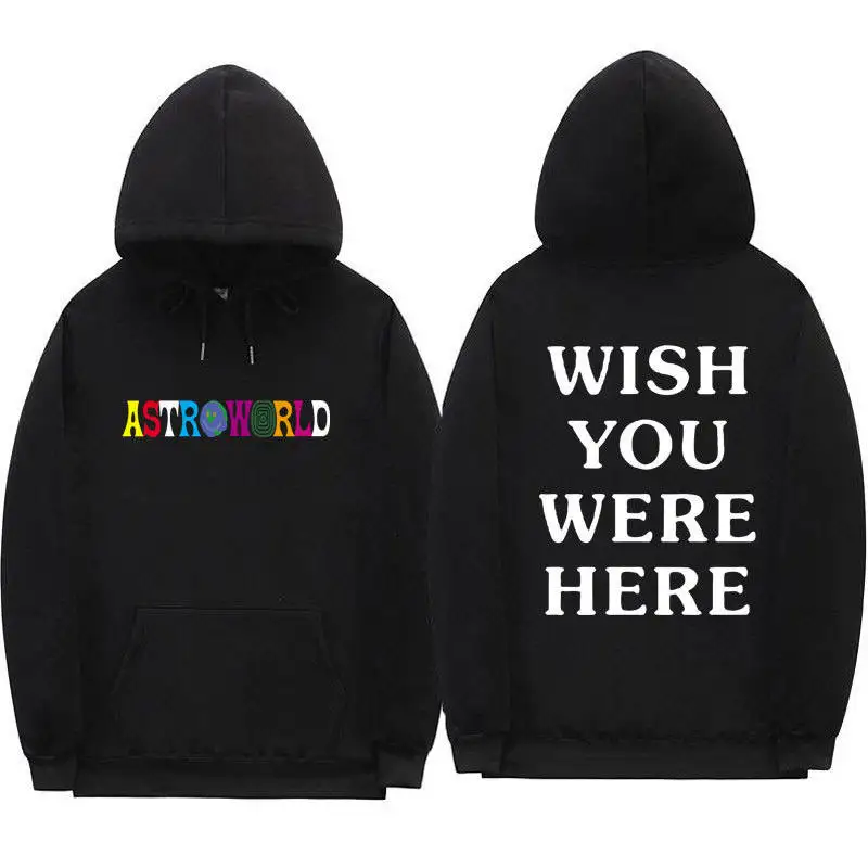 

2019 Fashion Travis Scott Astroworld Wensen U Waren Hier Sweatshirt Mannen Mode Brief Print Hoodie Mannen En Vrouw Trui
