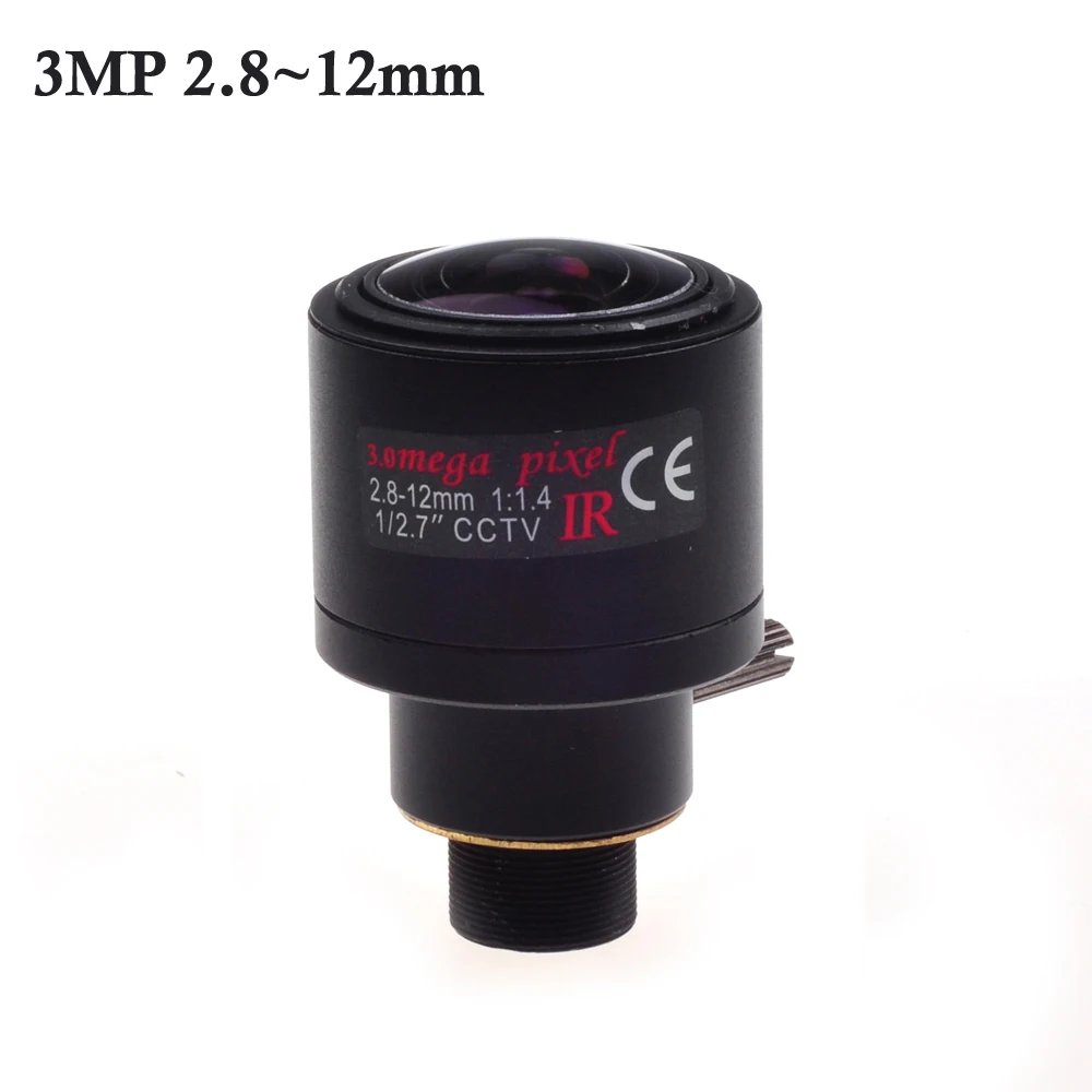 3.0 Megapixel fixed iris HD CCTV camera lens 2.8 12mm/varifocal IR HD