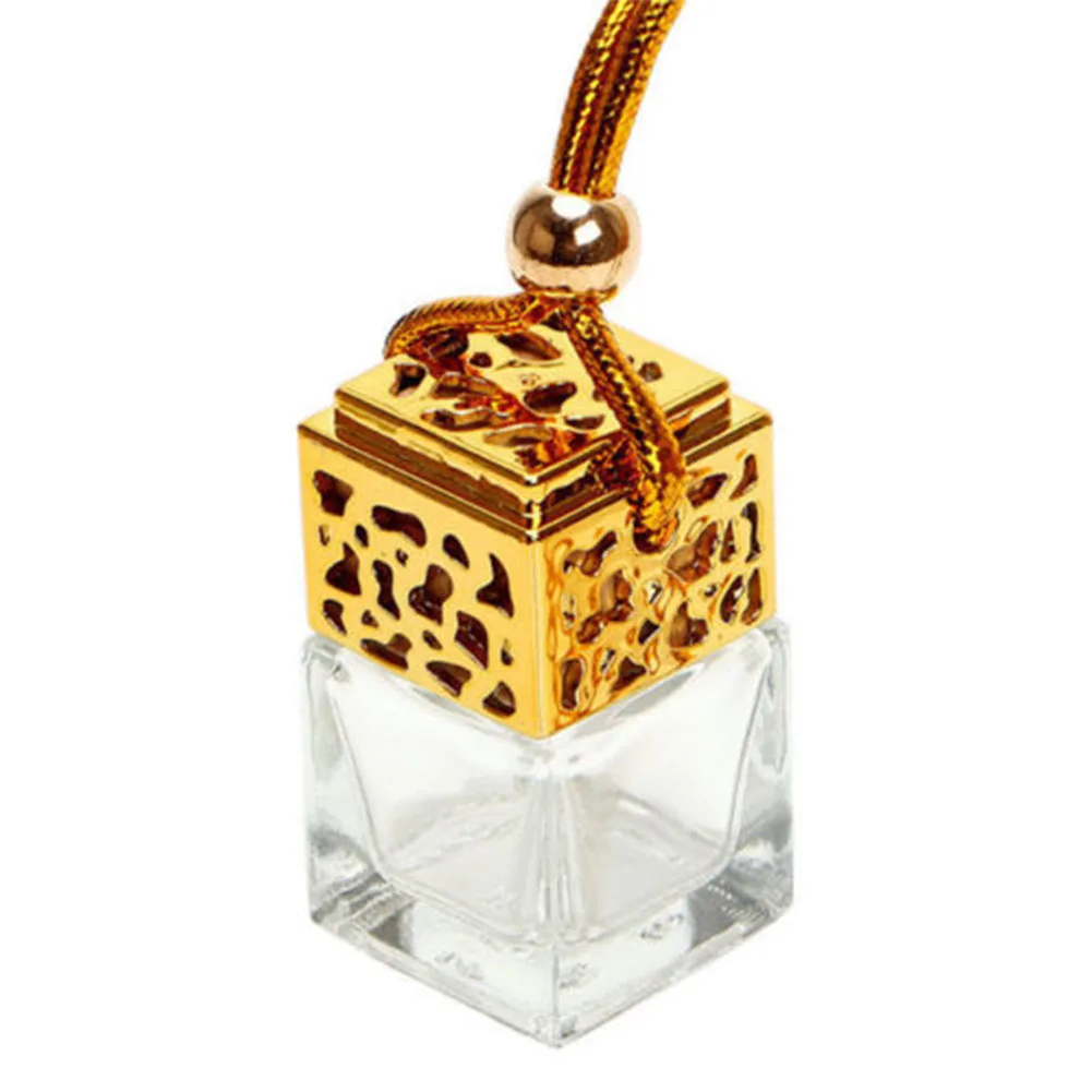

8ml Empty Mini Elegant Portable Gold/Silver/black Decor Glass Refillable Ornament Pendant Perfume Bottle