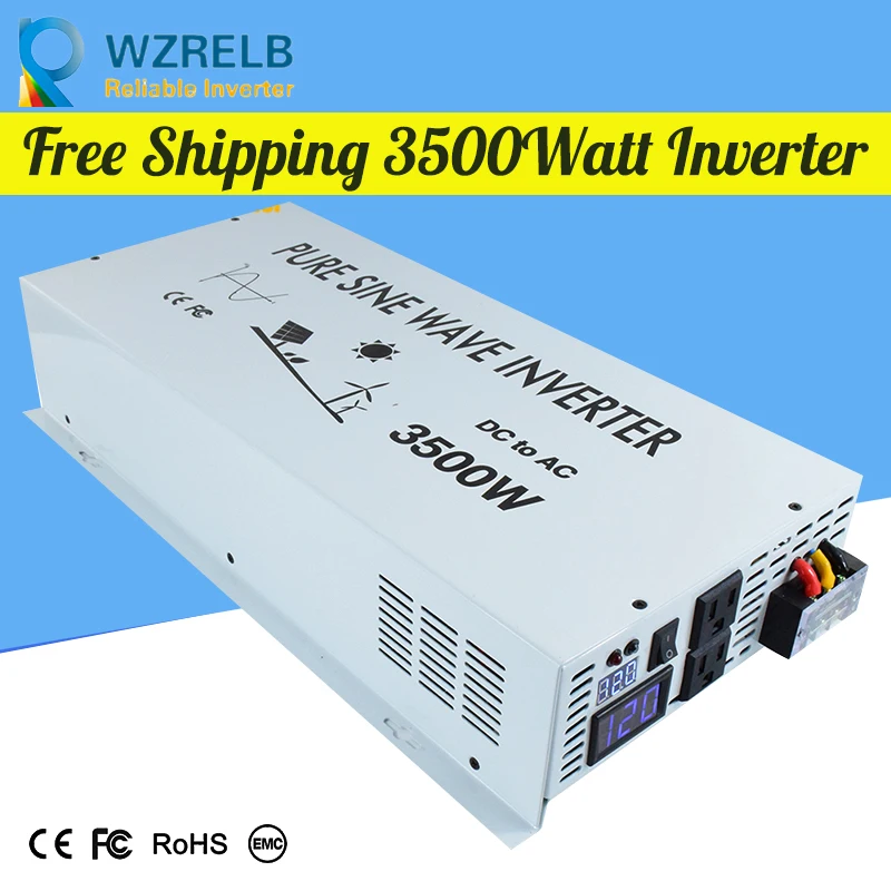 

Continuous power 3500w pure sine wave solar inverter 24V to 220V off-grid pure sine wave solar inverter solar converter