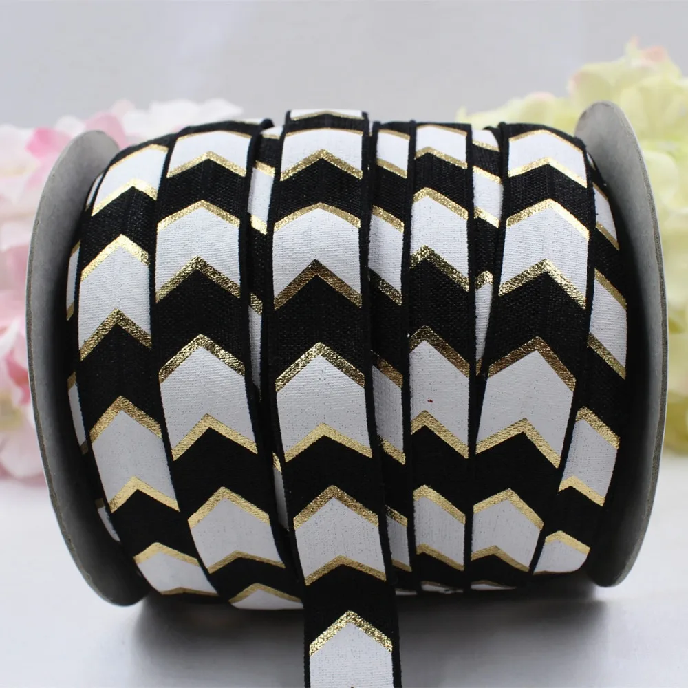 

16612-10,5 / 8''16MM thermal printing elastic band 5 yards DIY hair material, a variety of colors.