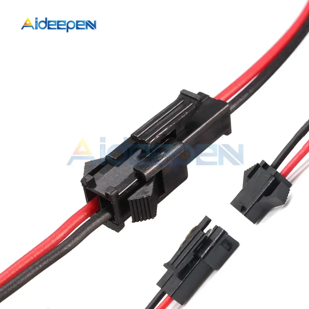 

5 Pairs 10 Pairs 10CM/15CM/30CM 3mm Long JST SM 2Pins Plug Male to Female Wire Connector for LED Strip Light Lamp Driver