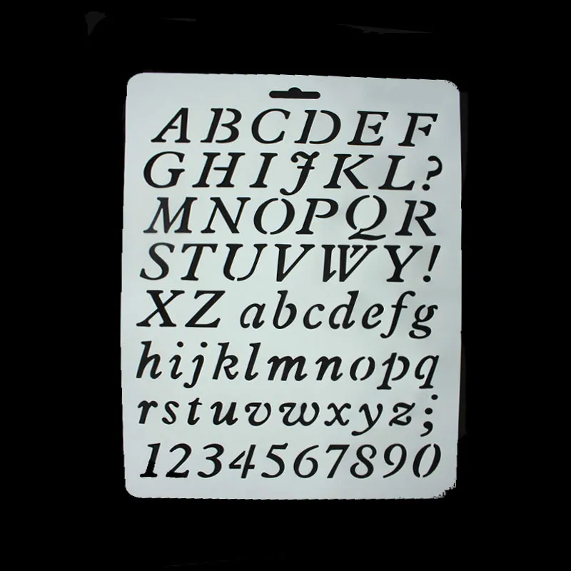 DIY Scrapbooking Hollow Letters Symbol Album Painting Template Home