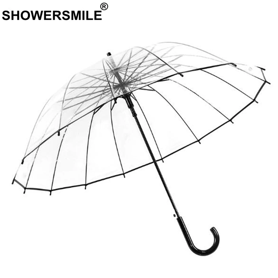 SHOWERSMILE прозрачный зонтик автоматический женский мужской свадебный для невесты