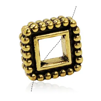 

Gold Plating Square Metal Granulated Bead Frames Jewelry Findings Wholesale