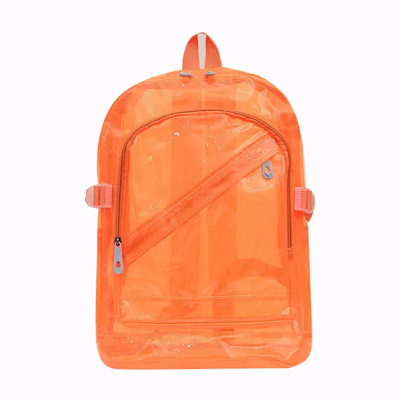 

Candy color PVC transparent waterproof backpack men and women universal multifunctional fashion school bag travel shoulder bag