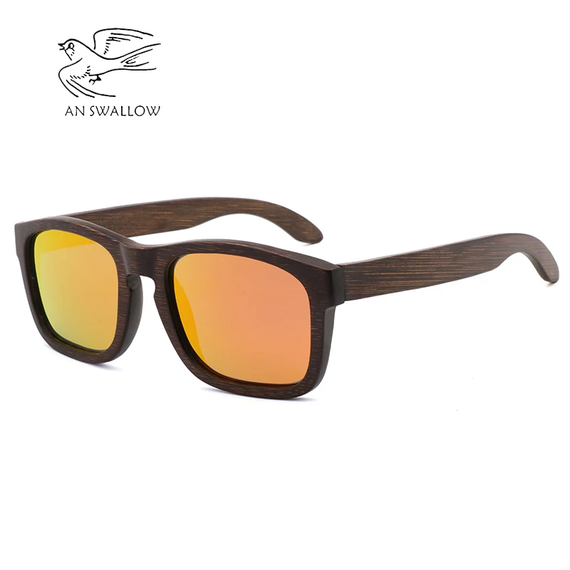 Новые Классические бамбуковые окрашенные коричневые очки Ретро деревянная рамка Chao мужские поляризованные солнцезащитные очки, необходимые для мужчин вождения