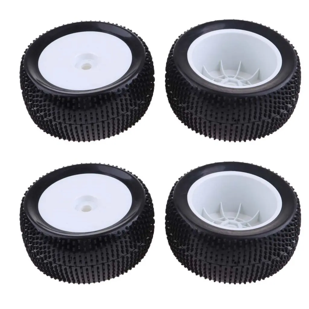 

4pcs Rubber Tires Wheels Rim Rock Crawler Car Monster Truck Parts Accessories Hardware for 1/8 HSP HPI RC4WD AXIAL RC Car